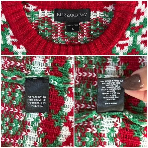 BLIZZARD BAY L Ugly Christmas Sweater • Holiday Sloth Beer Mug Pocket Pullover - Picture 9 of 14